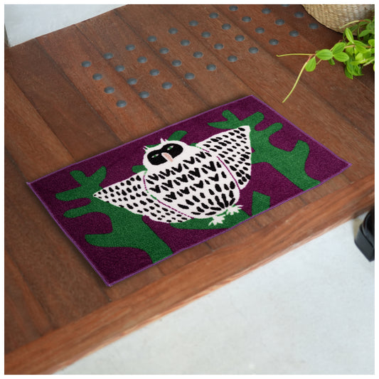 もりのふくろう ネイビー 45x75cm