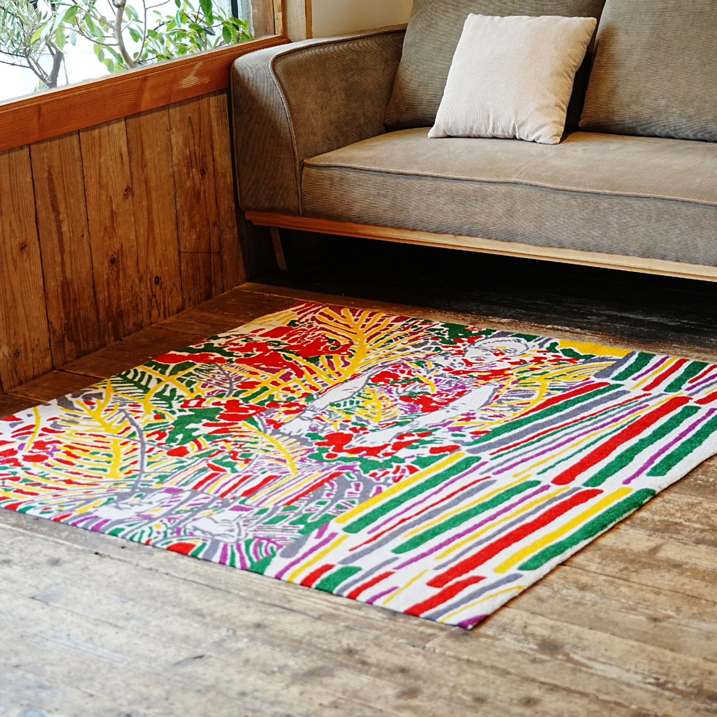 着飾るサルたち01 150x150cm